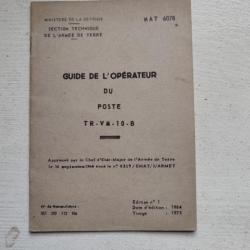 GUIDE DE L OPÉRATEUR DU POSTE TR-VM-10.B