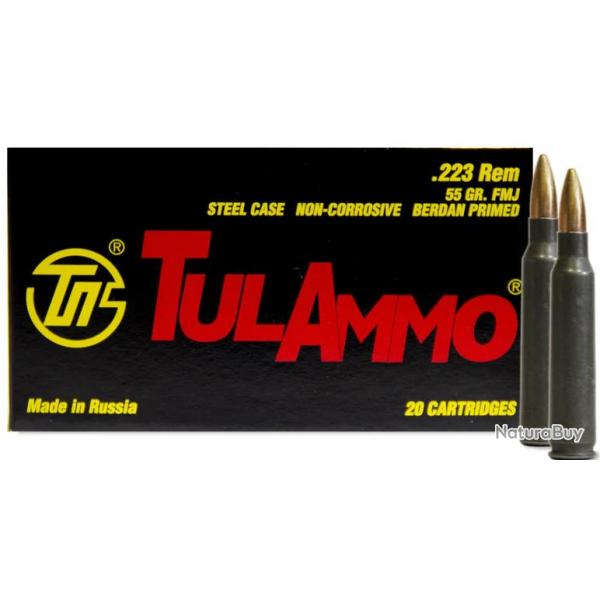 CARTOUCHE 223rem 55gr TULAMMO boite de 20
