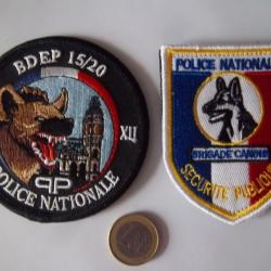 lot écussons insignes obsolète brigade canine police