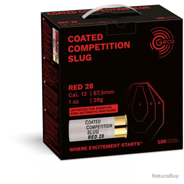 Cartouches de Tir Geco - Coated Competition Slug Black 26