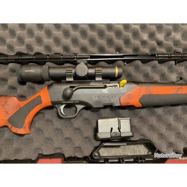 Carabine linaire ARTTECH straight pull prima SP cal.30-06 camo blaze +montage et leupold vx5 HD