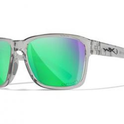 LUNETTES TREK CAPTIVATE POLARIZED GREEN MIRROR / GLOSS CRYSTAL LIGHT GREY FRAME (AC6TRK07)