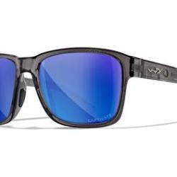 LUNETTES TREK CAPTIVATE POLARIZED BLUE MIRROR / GLOSS CRYSTAL DARK GREY FRAME (AC6TRK09)