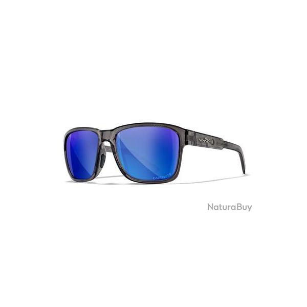 LUNETTES TREK CAPTIVATE POLARIZED BLUE MIRROR / GLOSS CRYSTAL DARK GREY FRAME (AC6TRK09)