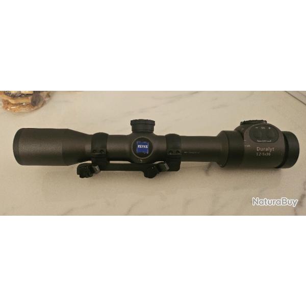 Lunette Zeiss Battue Duralyt 1.2-5x36Montage Blaser