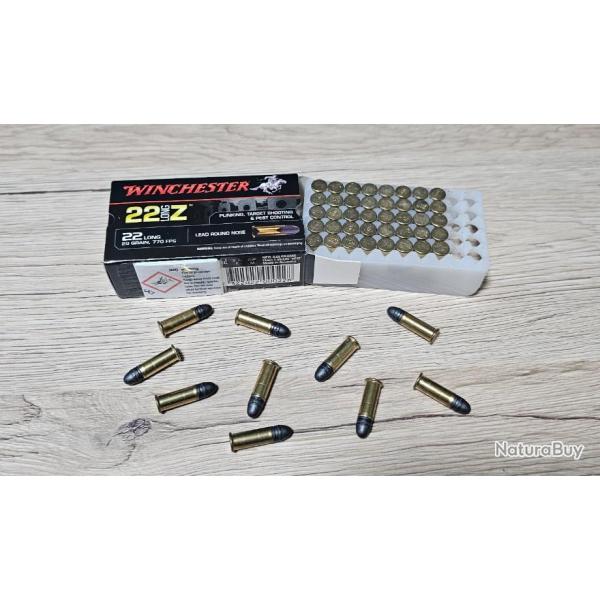 Bote de 50 munitions 22 LONG Z WINCHESTER