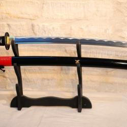 REPRODUCTION sabre japonais katana fourreau laqué noir avec symbole bonne qualité EBR24JAP028