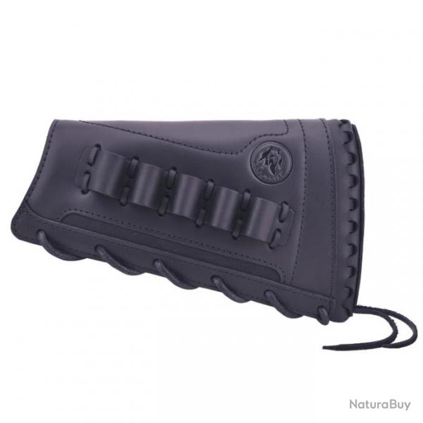 Support de crosse de fusil en cuir fait  la main-*Lefty Black 20GA-*