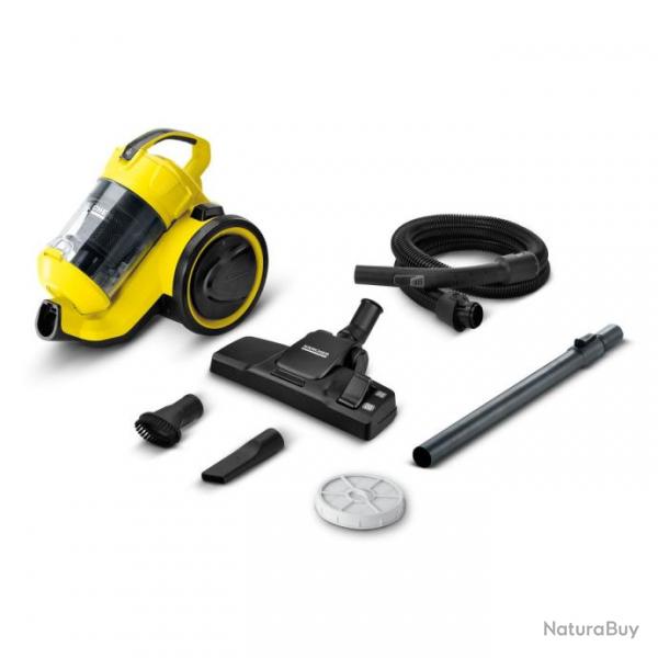 Aspirateur Karcher VC 3 jaune 700W bac  dchets transparent 0,9L