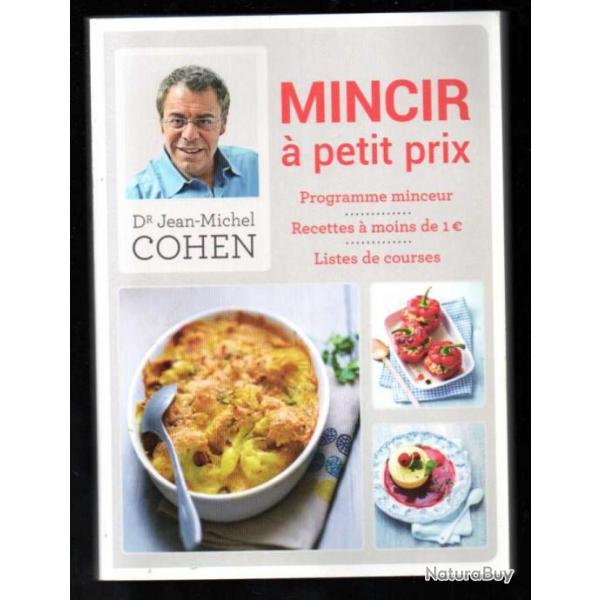 mincir  petit prix programme minceur recettes  moins de 1 euro dr jean-michel cohen