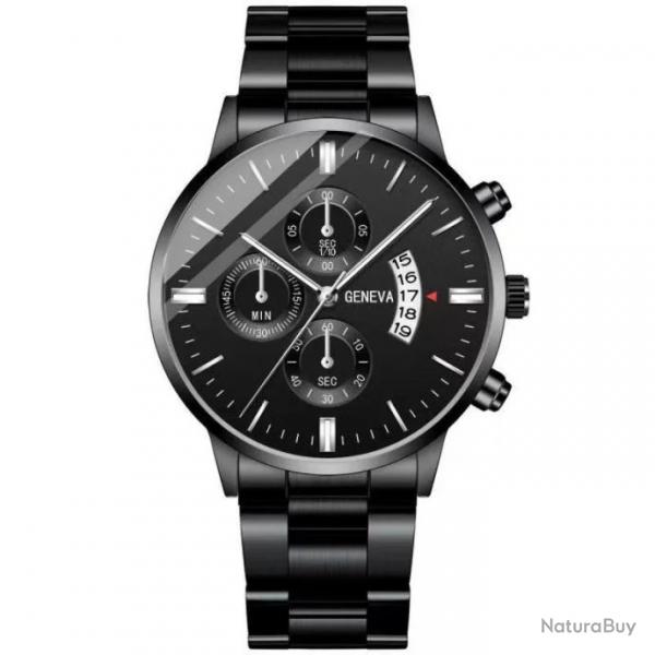 Montre en acier inoxydable  quartz - LIVRAISON GRATUITE - ref.2