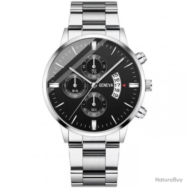 Montre en acier inoxydable  quartz - LIVRAISON GRATUITE - ref.4