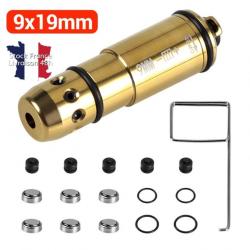 Cartouche d'entrainement tir à sec laser 9mm - Nouveau percuteur -  Envoi depuis la France