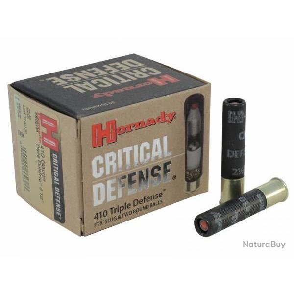 Cartouches Hornady CRITICAL DEFENSE cal.410 triple dfense