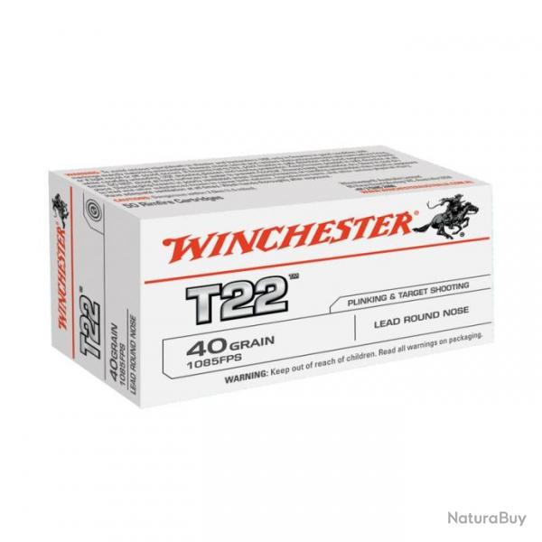 MUNITION WINCHESTER 22LR,T22,40gr,LRN,50