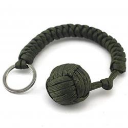 Porte-clés de défense "monkey fist" - Vert