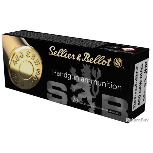 MUNITIONS S&B CALIBRE 460 S&W MAG JHP 255grs 16,5g 10 boites ( 200 munitions )