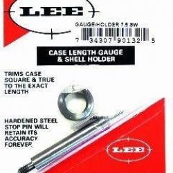 Lee Case Length Gauge Shell Holder CAL: 7.5 SWISS (PILOTE DE LONGUEUR ET SUPPORT POUR RACCOURCISSEUR