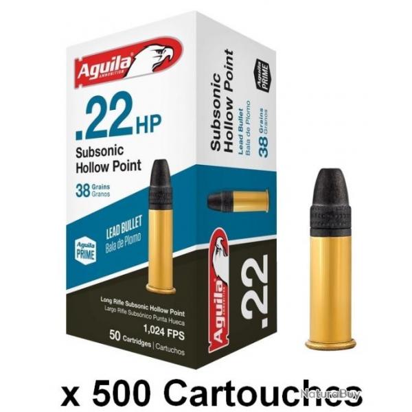 AGUILA 22lr Subsonic "Hollow Point" x500