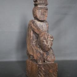 Ancienne statuette équestre d'un ancêtre - Populations Kalash, Himalaya, Kafiristan (actuel Nuristan