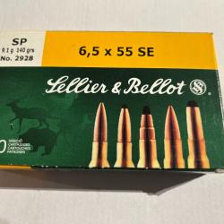 3 boites de Munitions S&B cal 6.5×55SE 140gr SP