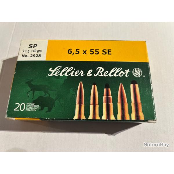 3 boites de Munitions S&B cal 6.555SE 140gr SP