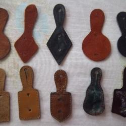 lot 10 cuirs pour insignes militaire collection vintage