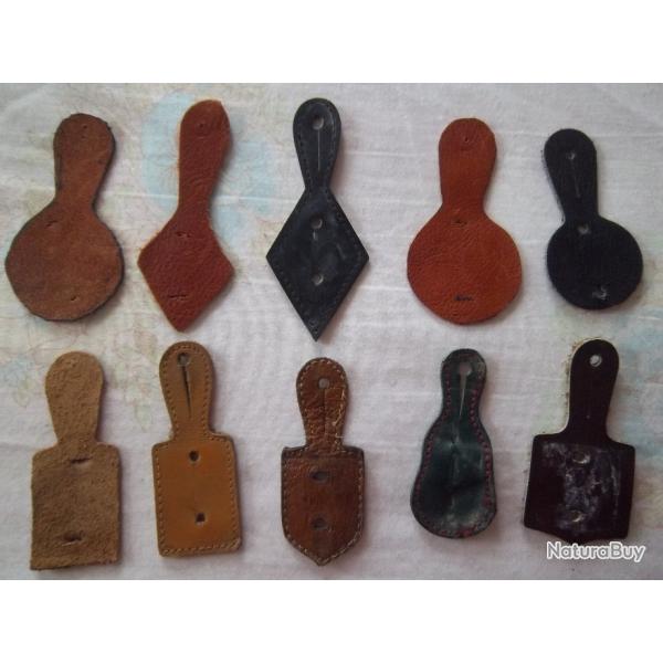 lot 10 cuirs pour insignes militaire collection vintage