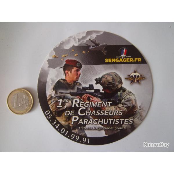 autocollant collection militaire 1er rgiment de chasseurs parachutistes  Pamiers (Arige)