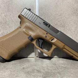 "SOLDE" Pistolet GLOCK 17 Gen4 FDE Calibre 9 mm Para (Un mug et un patch velcro GLOCK Offert)