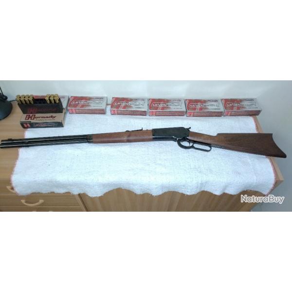 WINCHESTER 1886 CAL 45-70 GOVT 9 COUPS (8+1) + 6 BOITES HORNADY LEVEREVOLUTION