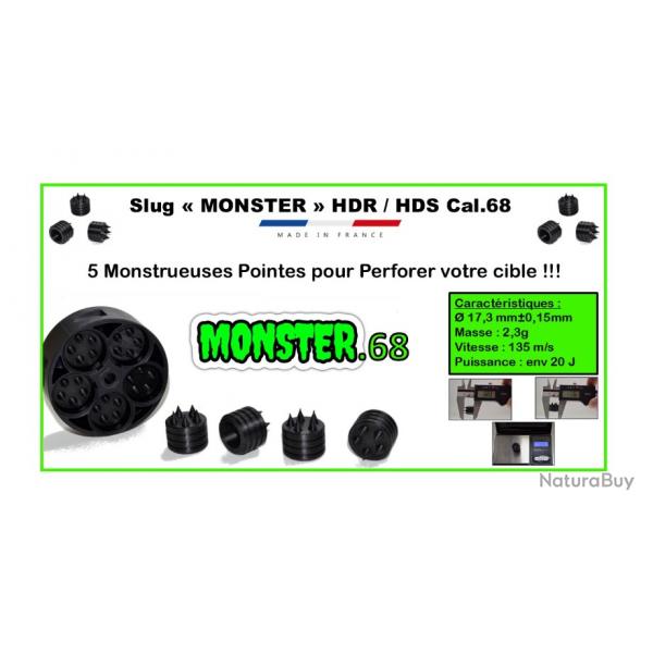 .68 MONSTER x50 // Slug cal. 68 HDR & HDS & PAK // lot de x50 BILLES