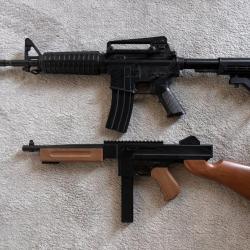 Deux airsoft Spring ressort M4 et Thompson