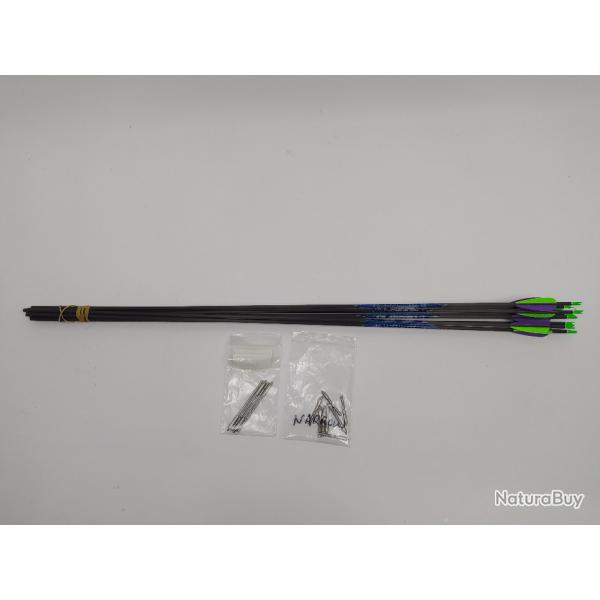 AVALON Classic Carbone 10 Flches Spine 900 Tir  l'Arc Tube Pointe Encoche Pin Empennage