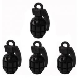 Lot de 4 bouchons de valve "Grenades" modèle 1