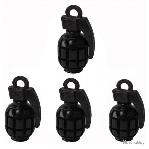 Lot de 4 bouchons de valve "Grenades" modle 1