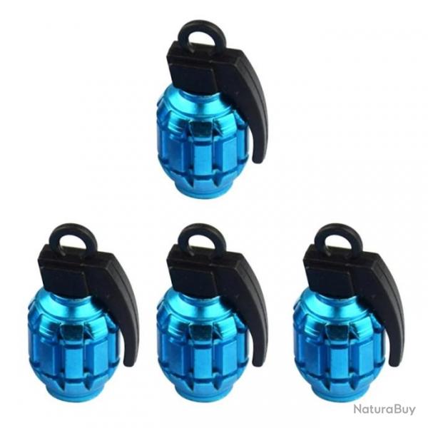 Lot de 4 bouchons de valve "Grenades" modle 7