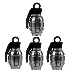 Lot de 4 bouchons de valve "Grenades" modèle 8