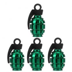 Lot de 4 bouchons de valve "Grenades" modèle 9