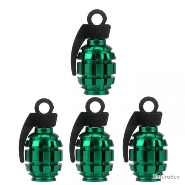 Lot de 4 bouchons de valve "Grenades" modle 9