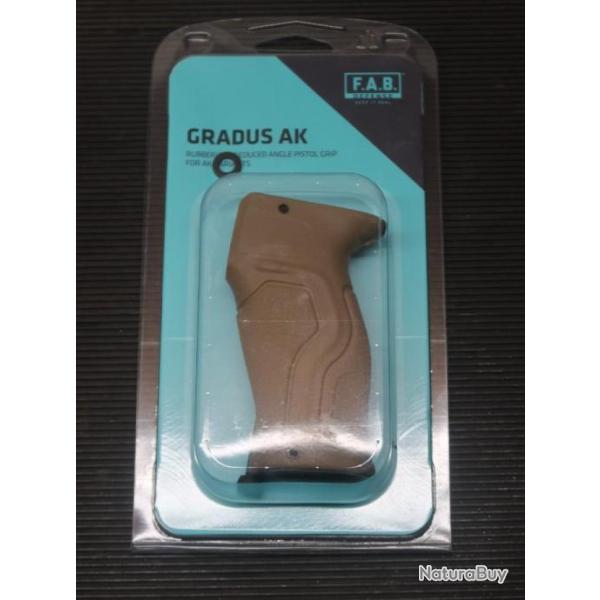 Poigne pistolet ergonomique caoutchoute angle rduit FDE FAB Defense Gradus AK-47AK-74 REF 89/2024