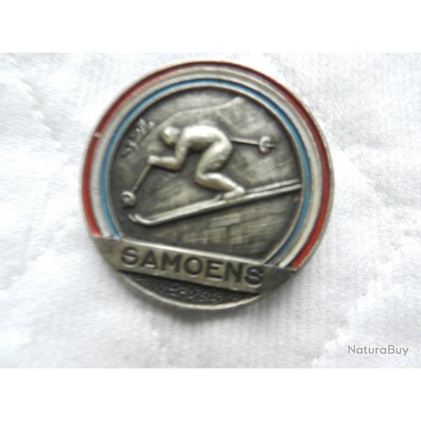 ancien insigne pinglette de ski Samoens