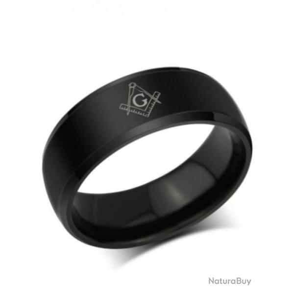 Bague Maonnique Noire Taille France 67 / Taille US 12