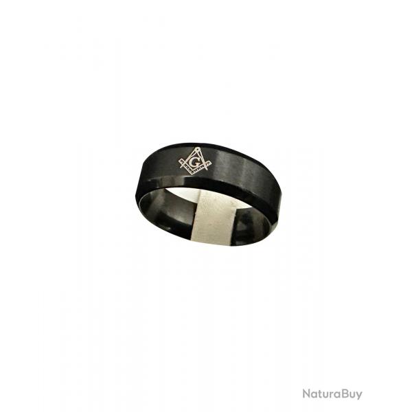 Bague Maonnique Noire Taille France 67 / Taille US 12