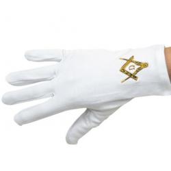 Gants Blancs Brodés Taille 11