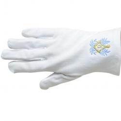 Gants blancs brodés Taille 8,5