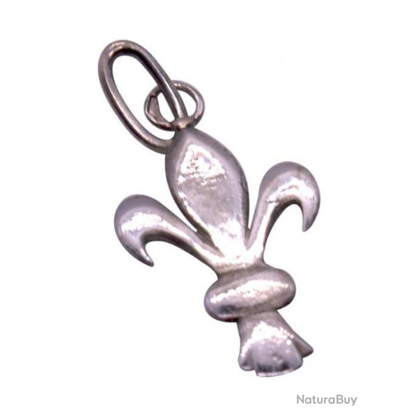 Pendentif en argent massif Fleur de Lys