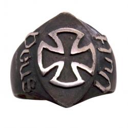 Chevalière en argent massif vieilli taille 72