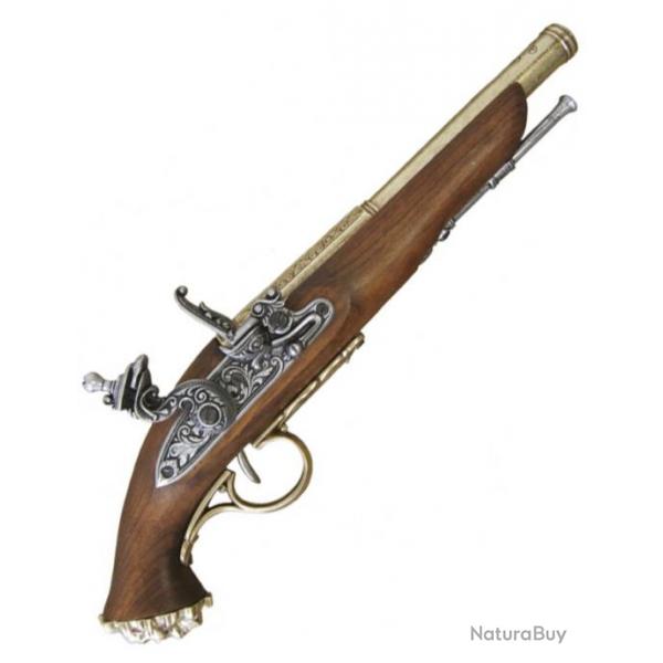 Pistolet Flintlock dor