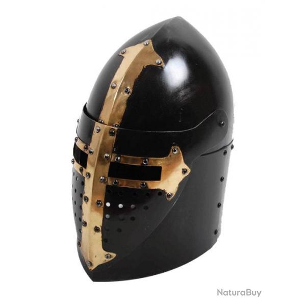 Casque templier noir